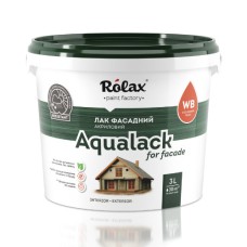 Лак фасадний акриловий глянцевий «AQUALACK FACADE» 3л ТМ"Ролакс"