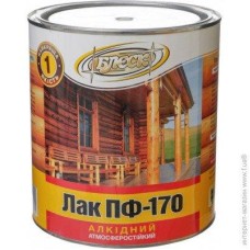 Лак алкідний атмосферостійкий глянцевий ПФ-170 "БЛИСК" 2,1 кг (ж/б 3 л)