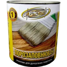 Лак нітроцелюлозний порозаполняющий, грунтлак для дерев'яних поверхонь "БЛЄСК" 0,8 кг (ж/б 1 л)