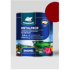 Емаль алкідна METALPROF ENAMEL ПФ-133 ТМ КОРАБЕЛЬНА Вишнева 0,75л