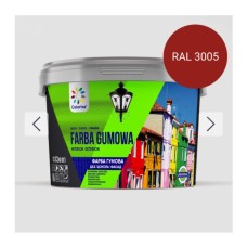 FARBA GUMOWA ФАРБА ГУМОВА ДЛЯ ДАХІВ, ЦОКОЛЮ, ФАСАДІВ ТМ COLORINA Вишнева 12 кг