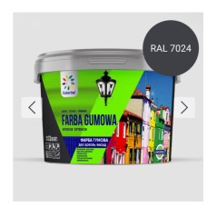 FARBA GUMOWA ФАРБА ГУМОВА ДЛЯ ДАХІВ, ЦОКОЛЮ, ФАСАДІВ ТМ COLORINA Графіт 1,2 кг