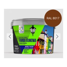 FARBA GUMOWA ФАРБА ГУМОВА ДЛЯ ДАХІВ, ЦОКОЛЮ, ФАСАДІВ ТМ COLORINA Коричнева 12кг