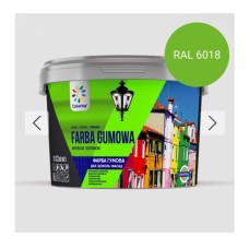 FARBA GUMOWA ФАРБА ГУМОВА ДЛЯ ДАХІВ, ЦОКОЛЮ, ФАСАДІВ ТМ COLORINA Світло-зелена 1,2 кг